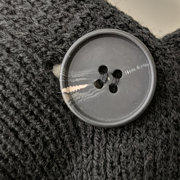 Adorable Thick Black Button Down Cardigan - Picture 3 of 3